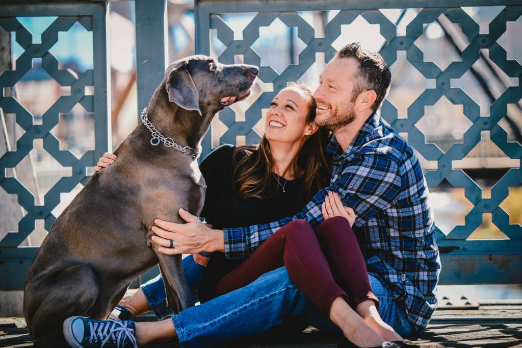 Dave Thompson with his wife and dog
